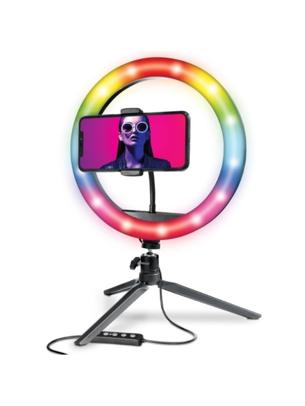 RGB Ring Light with Phone Mount and Tripod Stand